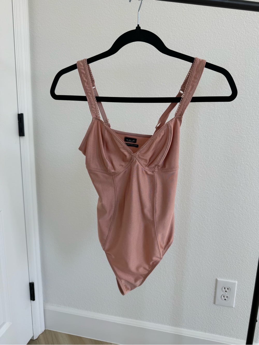 Free People Rose Blush Scoop Bodysuit